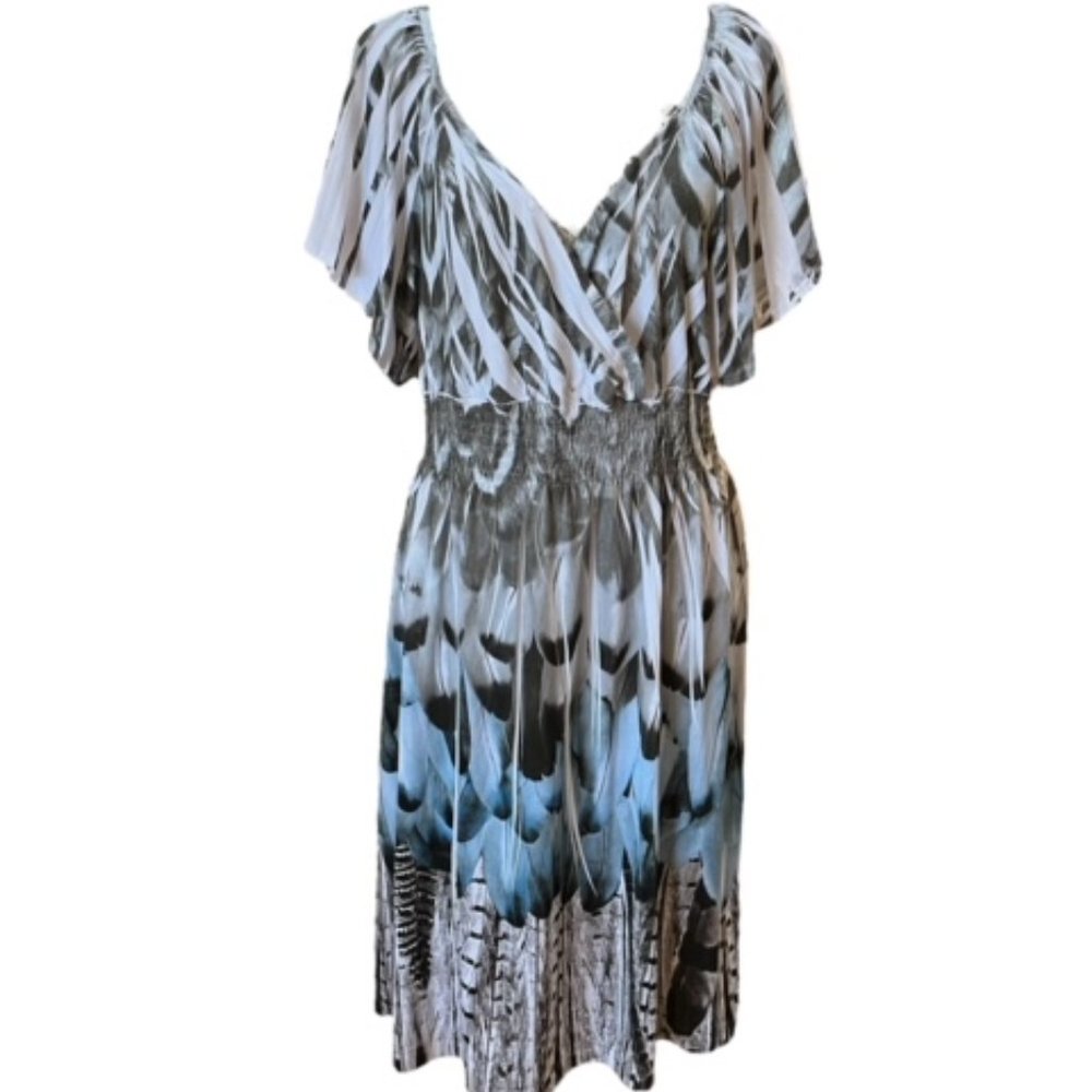 Mi Manchi feather dress